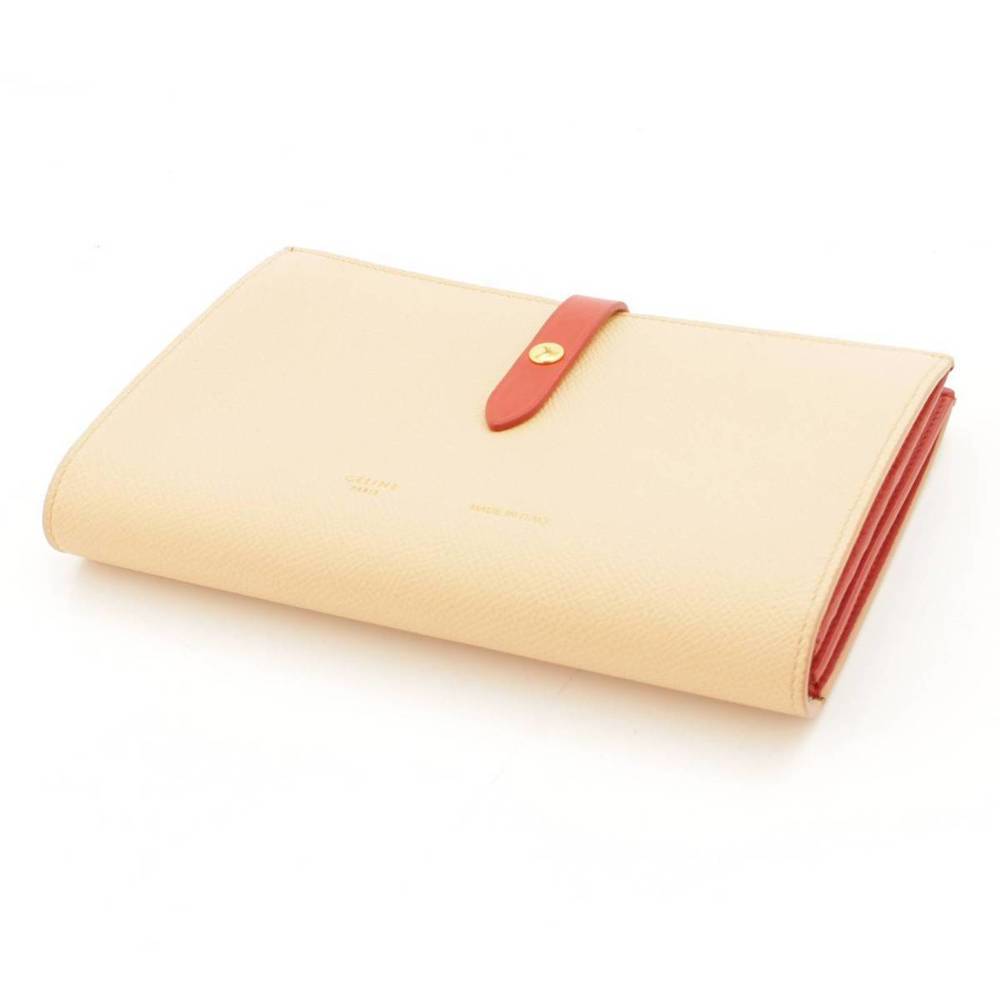 Celine Wallet Red Function Multi Beige Bifold X S… - image 3